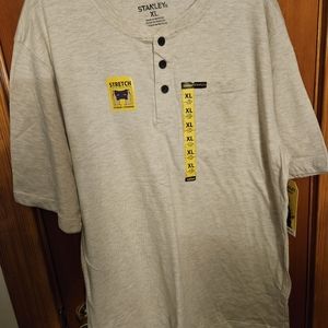NEW mens Stanley short sleeve tan tee